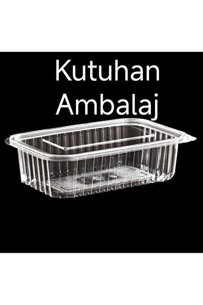 Kutuhan Ambalaj 750gr Düz Kapak Sızdırmaz Kase 10'lu