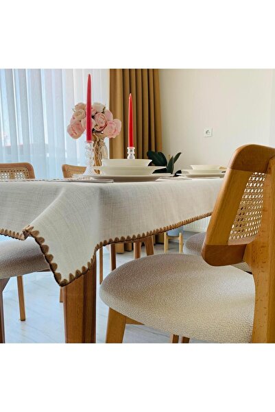 UKC Etamin Işlemelik Masa Takımı - Masa Örtüsü, Runner Ve Amerikan Servisi - ...