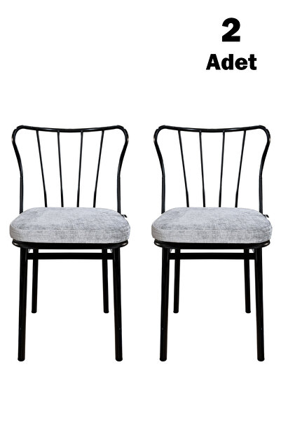 TP TUNAPRES 2'li Minimalist Metal Ayaklı Modern Yemek Masası Sandalyesi – Açı...