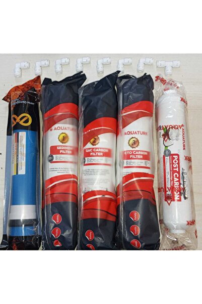aquatürk Su arıtma cihazı Filtresi kapalı kasa cihazlarla uyumlu 5'li filtre seti