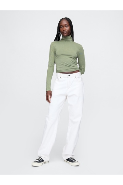 GAP KadınModal Karışımlı Balıkçı Yaka T-Shirt