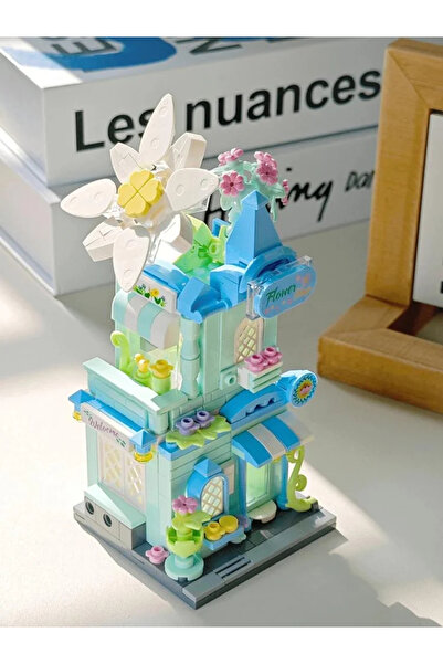Fun Sunster Company™ Mini Blok Çiçekçi Kendin Yap Seti – 321 Parça + Sticker Seti | 6+ Yaş İçin
