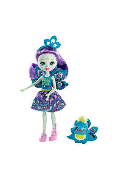 Enchantimals Mattel Enchantimals Bebek Serisi, Papağan Patter Bebek ve Flap FXM74