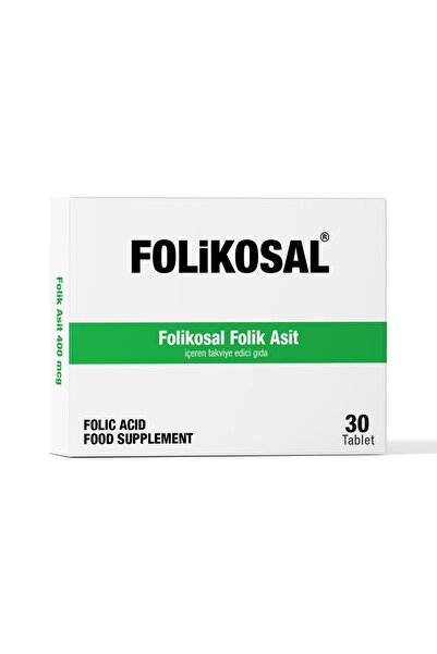 Folikosal Folik Asit 30 Tablet Saç Cilt Kırmızı Kan Takviye Edici Gıda