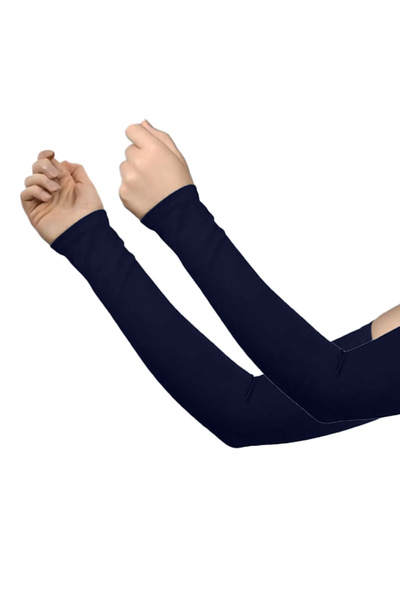 Sonbaharmoda Γυναικείο Χτενισμένο Βαμβακερό Μανίκι Προσευχής Απλό 1 Ζευγάρι Σκούρο Μπλε