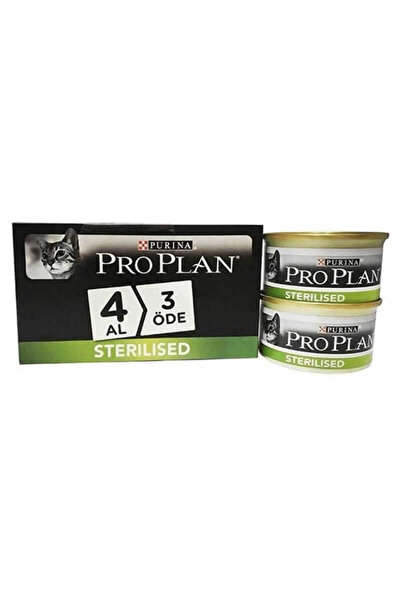 Pro Plan Somonlu Kısırlaştırılmış Kedi Konservesi 4x85gr (4 Al 3 Öde)