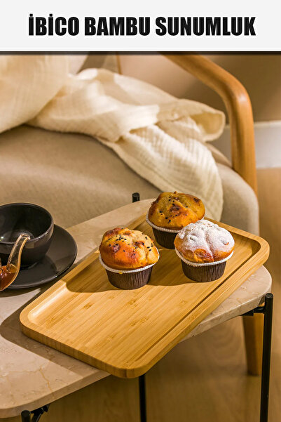 CMT قاعدة زيت مستطيلة من الخشب والخيزران من إبيكو وصينية تقديم