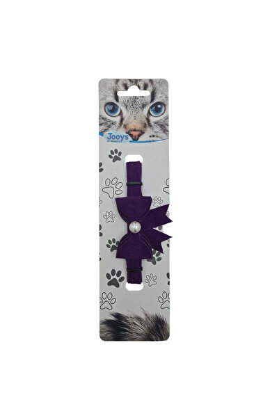 Jooys Velvet Bell Ribbon Cat Collar Purple