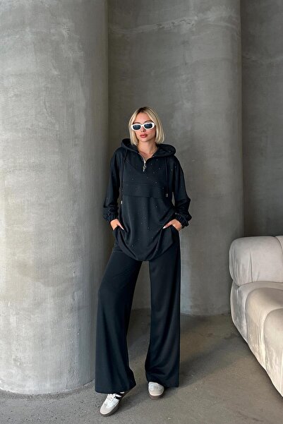 Olcay Prémium szövet kapucnis és Stone Peas melegítőnadrág szett - SMOKE 7984-TK