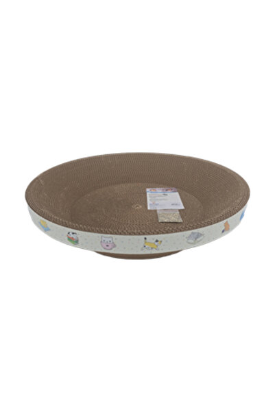 Jooys Round Cat Cardboard Scratching Post Large 46X46X10 cm