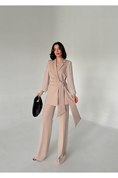 Vuntal BUTİK CHIFFON SLEEVE DOUBLE SET