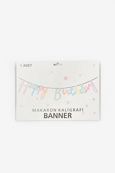 Le Mabelle Çok Renkli  Happy Birthday Banner