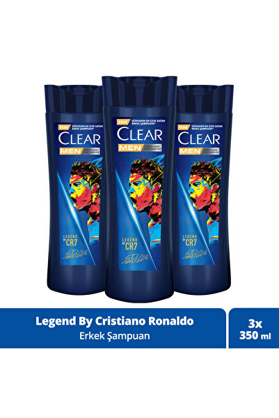 Clear 350 Ml Men Şampuan CR7 Kepeğe Karşı x3 Adet