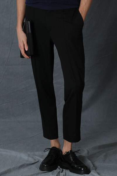 Lufian Lumer Sports Men's Chino Trousers Slim Fit Black