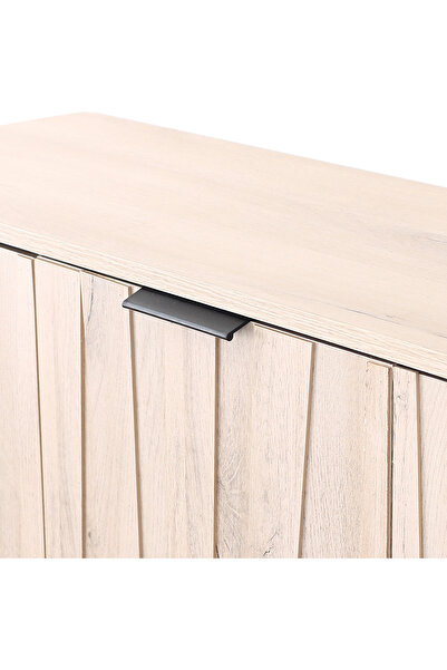 BAITY Wooden Shoe Cabinet with 3 Doors and 5 Shelves - Beige Modern Design