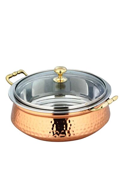 Bin Shihoun وعاء تقديم بن شيهون من النحاس المطروق عالي الجودة 6انش