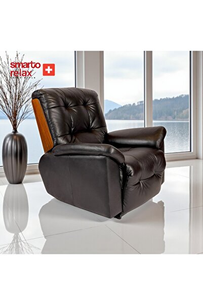 Smarto relax Smarto ZURİH Vip Serisi Otomatik Mekanizmalı Siyah Deri Baba Kol...