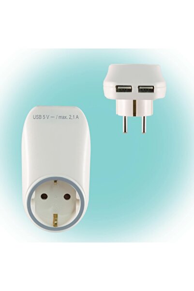 Home Priză cu încărcare duală USB NV 2100 USB, 16A, protecție pentru copii, 3680W