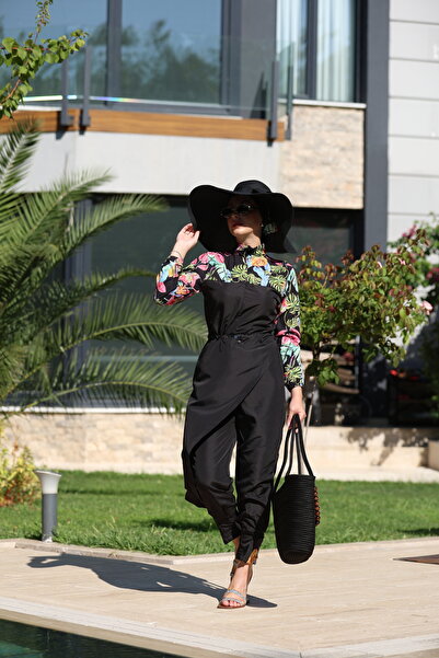 NS TASARIM MAYO Botanik Model Allerli Tasarım Tesettür Tulum Mayo