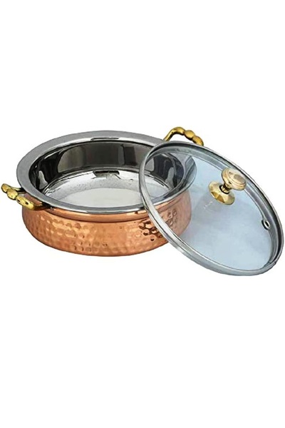 Bin Shihoun Ben Shihon, 2 high-quality hammered copper serving pots, 6 inches