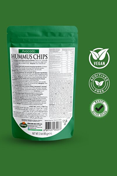 Cipsaş Avokado Çeşnili Nohut Cipsi 85 g x 1 adet