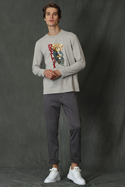 Lufian Helt Beş Cep Pantolon Slim Fit Gri