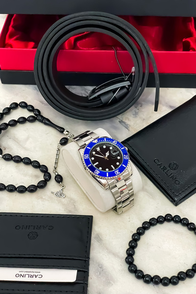 S.POLO Erkek Saat Kombin Set Cüzdan Kemer Tespih Bileklik