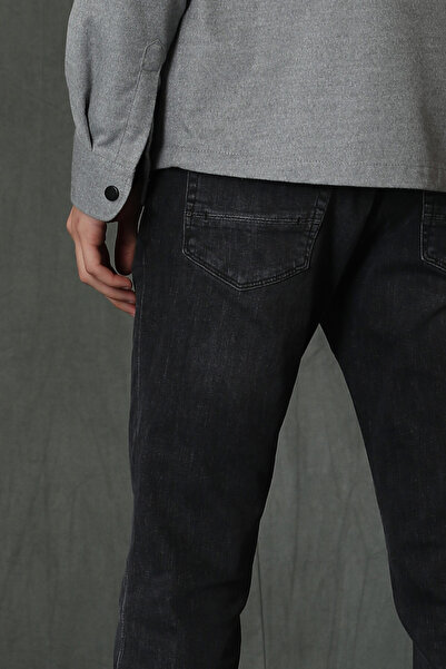 Lufian Ανδρικό παντελόνι Dillon Smart Jean Slim Fit Σκούρο Γκρι