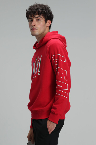Lufian Harvey Erkek Sweatshirt Kırmızı