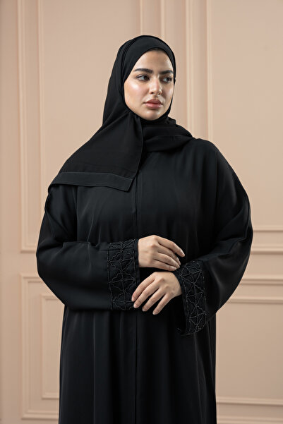 LAVİNİA عباية نسائية من لافينيا, قماش انترنت تطريز خرز يدوي.