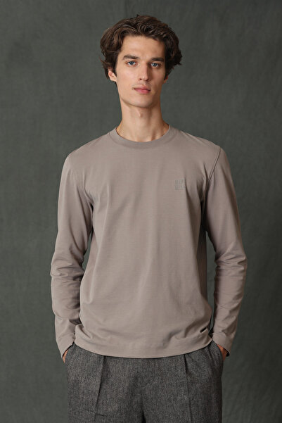 Lufian Men's Long Sleeve Blend T-Shirt - Earth