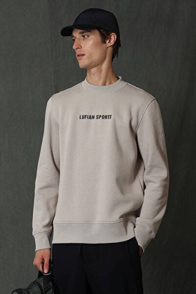 Lufian Star Erkek Sweatshirt Açık Bej