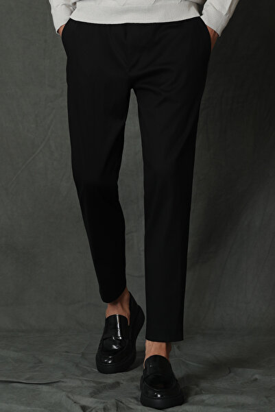 Lufian Lemar Spor Erkek Chino Pantolon Slim Fit Siyah