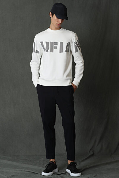 Lufian Todillo Erkek Sweatshirt Kırık Beyaz