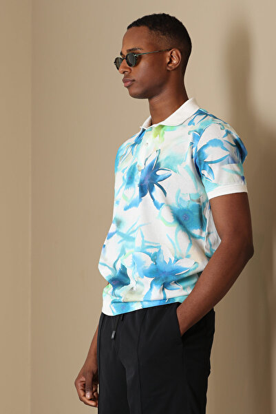 Lufian Masar Smart Erkek Polo Tişört Mavi