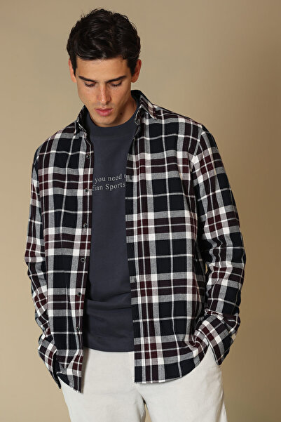 Lufian Bora Чоловіча сорочка Smart Slim Fit Синя