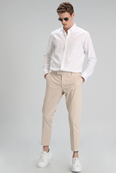 Lufian Danıel Erkek Basic Gömlek Comfort Slim Fit Beyaz