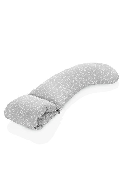 Babyjem Πολυλειτουργικό μαξιλάρι στήριξης θηλασμού & μαξιλάρι εγκυμοσύνης για μητέρες Γκρι λουλούδι