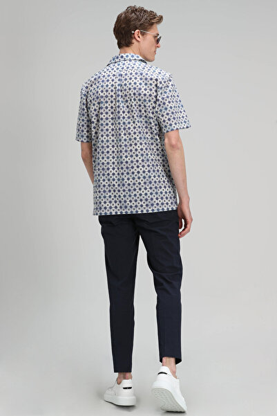 Lufian Opus Erkek Spor Gömlek Resort Fıt Lacivert