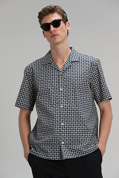 Lufian Laja Erkek Spor Gömlek Resort Fıt Gri