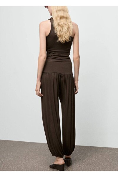 MANGO Woman Beli lastikli balon pantolon