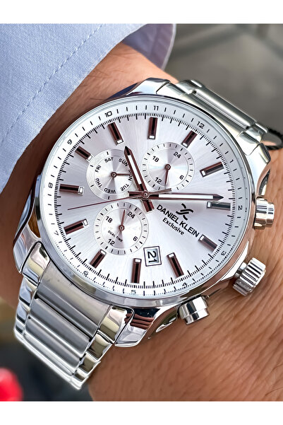 Daniel Klein All Functions Active Stainless Steel Band Waterproof Men's Watch Bracelet