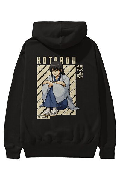 Ankhises Kotarou Katsura GINTAMA Anime Back Štampano Crna Oversize kroj Sa ka...