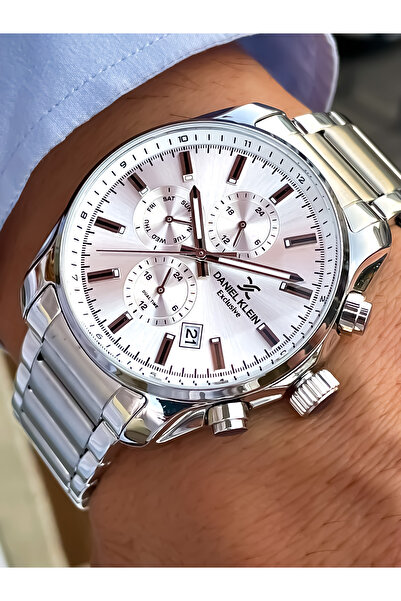 Daniel Klein All Functions Active Stainless Steel Band Waterproof Men's Watch Bracelet