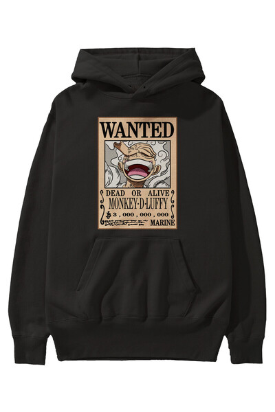 Ankhises CARTEL LUFFY GEAR 5 Аніме з попереднім принтом Чорна худі Oversize з...