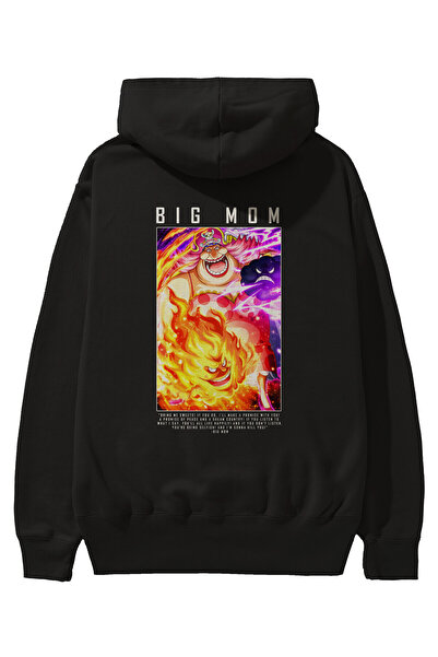 Ankhises Charlotte Linlin Аніме з принтом на спині Чорний оверсайз худі з кап...