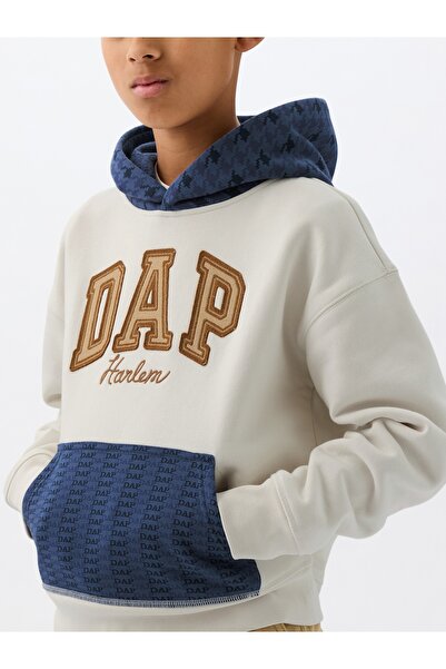 GAP Erkek Çocuk Kırık Beyaz DAP × GAP Kids Colorblock Logo Sweatshirt