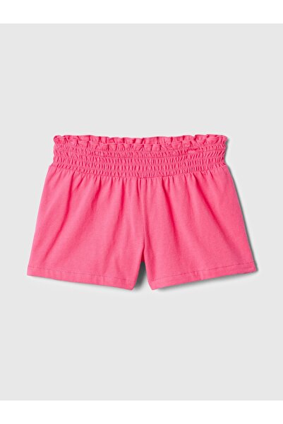GAP Kız Bebek Pembe Fırfırlı Büzgülü Şort