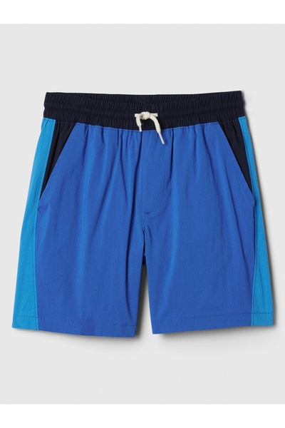 GAP Erkek Çocuk Mavi Hybrid Colorblock Şort