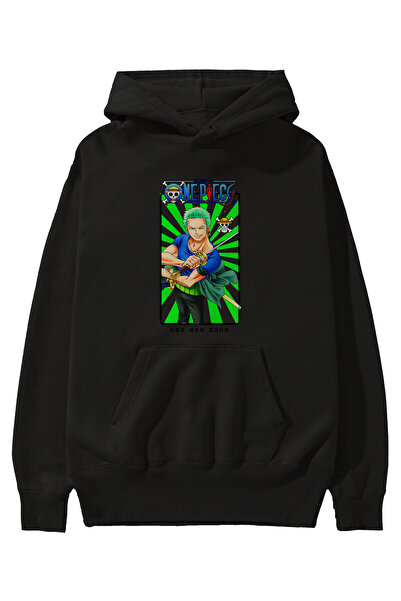 Ankhises Roronoa Zoro 6 Industry Anime Half Door Hanorac negru Hanorac suprad...